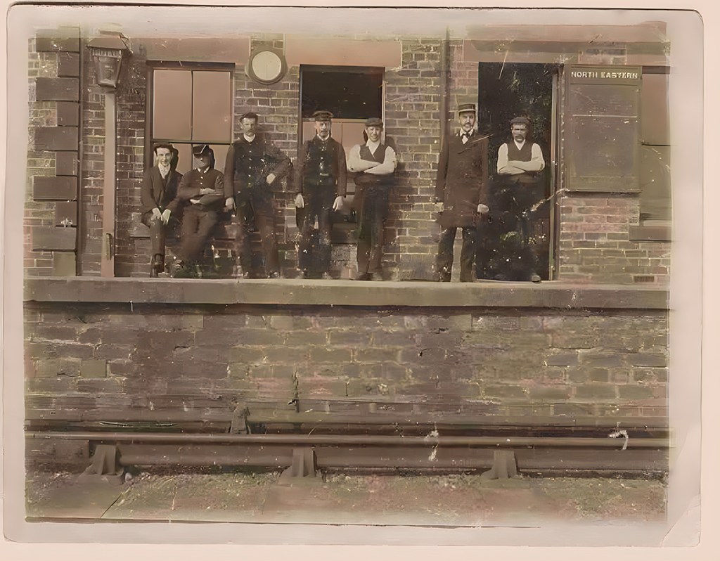 Another picture of the Station Master and Porters in NER Days